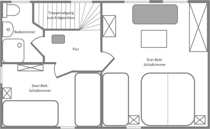 Ferienwohnung in Rerik - Ankerplatz - Grundriss Dachgeschoss