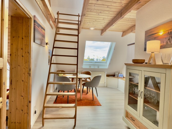 Ferienwohnung in Fehmarn OT Albertsdorf - Weber IV - Treppe zum Hochbett