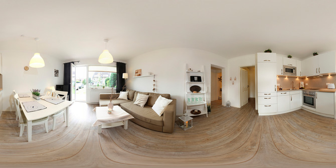 Ferienwohnung in Gr&ouml;mitz - Strandgut - 360 Grad Bild 1