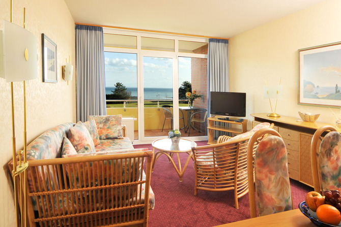 Ferienwohnung in Gr&ouml;mitz - Fernsicht - Wohnzimmer Beispiel