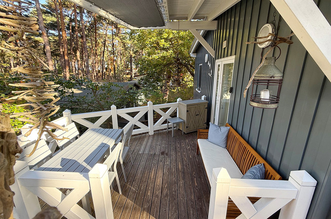 Bungalow in G&ouml;hren - Strandkiste G&ouml;hren - Terrasse