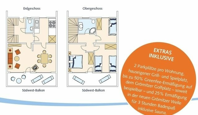 Ferienwohnung in Gr&ouml;mitz - Strandh&ouml;he - Wohnung 2 - Bild 22
