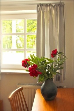 Nach Art eines Reihenhauses, direkt am Wald (rotes Haus Reihenhaus)