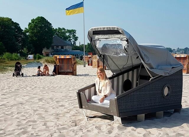 Ferienwohnung in Eckernförde - Schlafstrandkorb Süd-Höhe Wellenbad - Bild 3