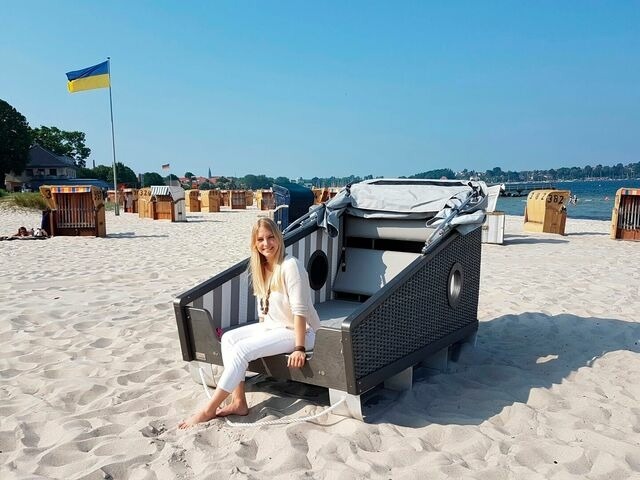 Ferienwohnung in Eckernförde - Schlafstrandkorb Süd-Höhe Wellenbad - Bild 6