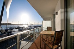 Apartment 12 - "Silbermöwe I" - Blickrichtung Yacht- und Binnenhafen/offenes Meer