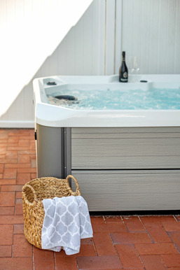 Wellnesshaus "Welle" eingezäunt