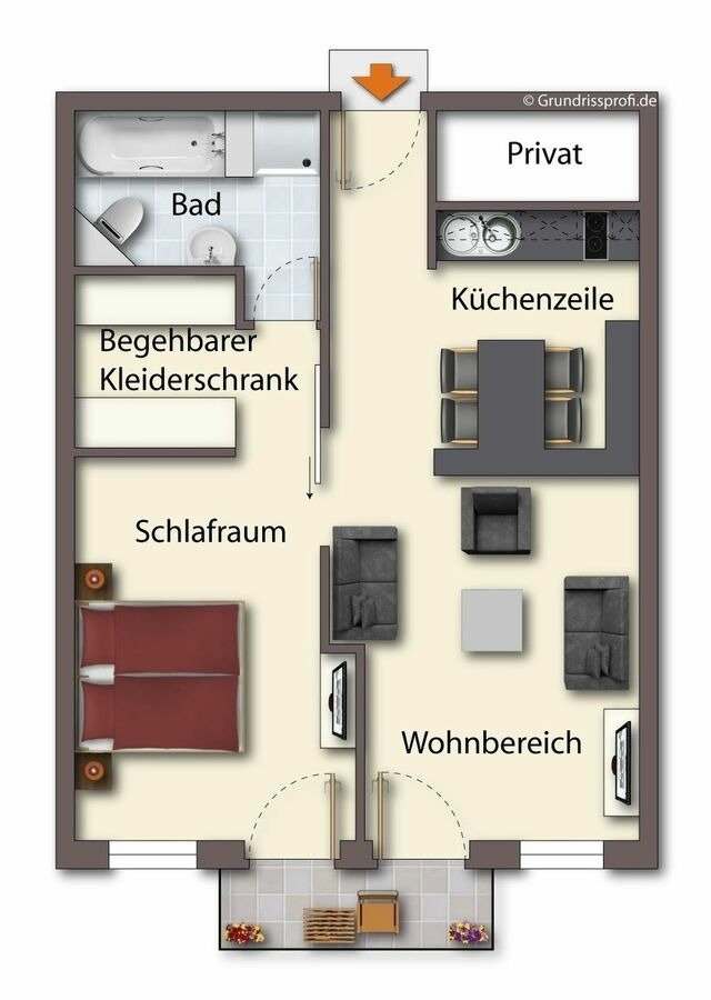 Ferienwohnung in Ahlbeck - (Brise) Appartement-Suiten Tannenburg App. 221 - Bild 15