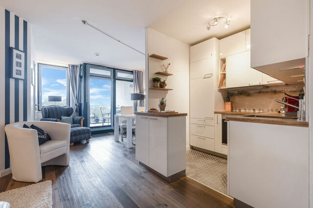 Ferienwohnung in Fehmarn OT Burgtiefe - Strandburg Strandfeeling: Balkon mit Seeblick - Bild 6